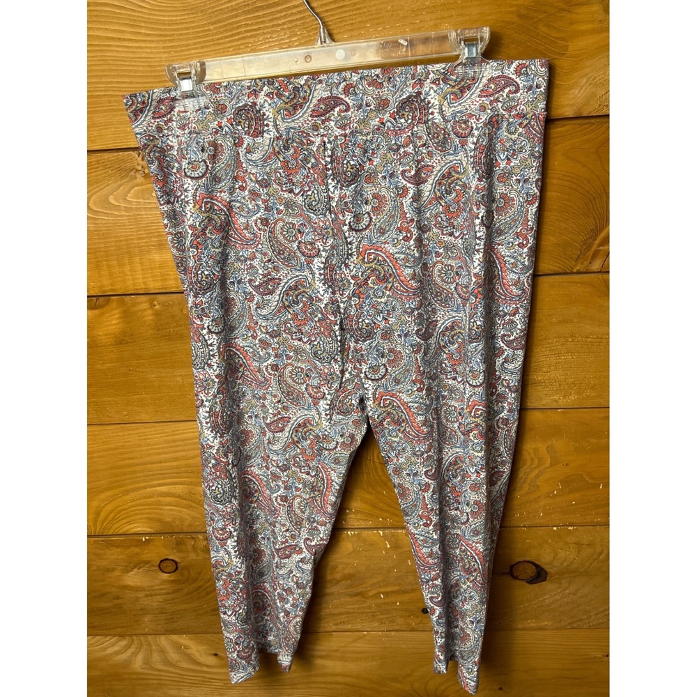 Cato‎ Est 1946 Paisley Print Cropped Leggings Pants Womens XL Loungewear Casual